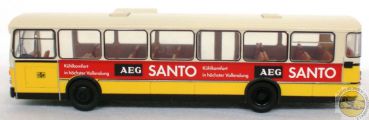 Modellbus "MB O305; SSB, Stuttgart - Werbung AEG / Linie 58"